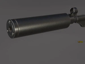 German stimpank MP-38 submachinegun 3D Model