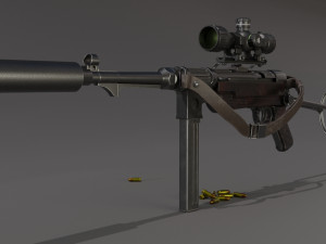 German stimpank MP-38 submachinegun 3D Model