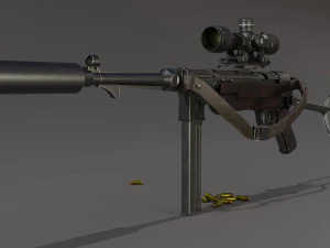 German stimpank MP-38 submachinegun 3D Model