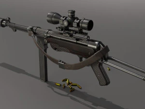 German stimpank MP-38 submachinegun 3D Model