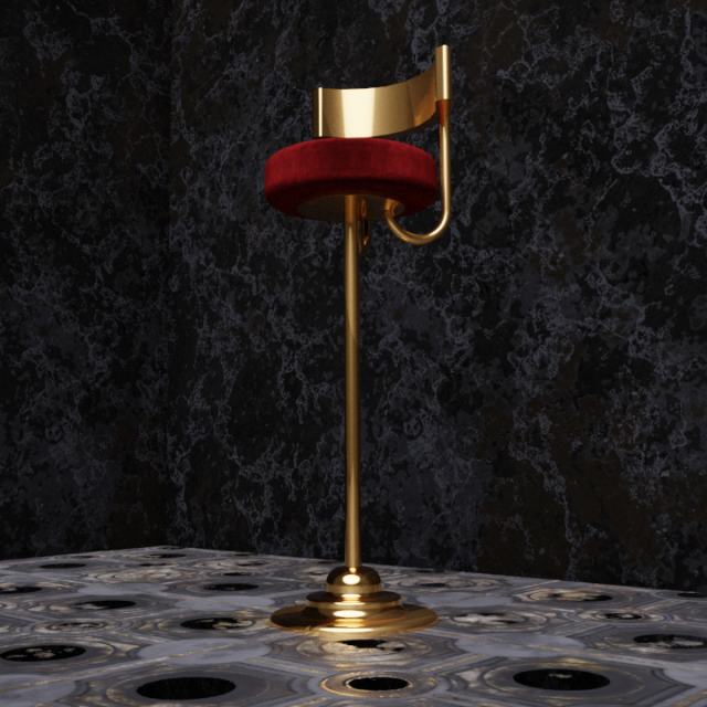 Bar Stool 3D Модель .c4d .max .obj .3ds .fbx .stl .blend 