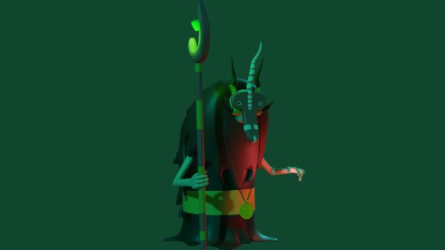Shaman 3D Model .c4d .max .obj .3ds .fbx .stl .blend 