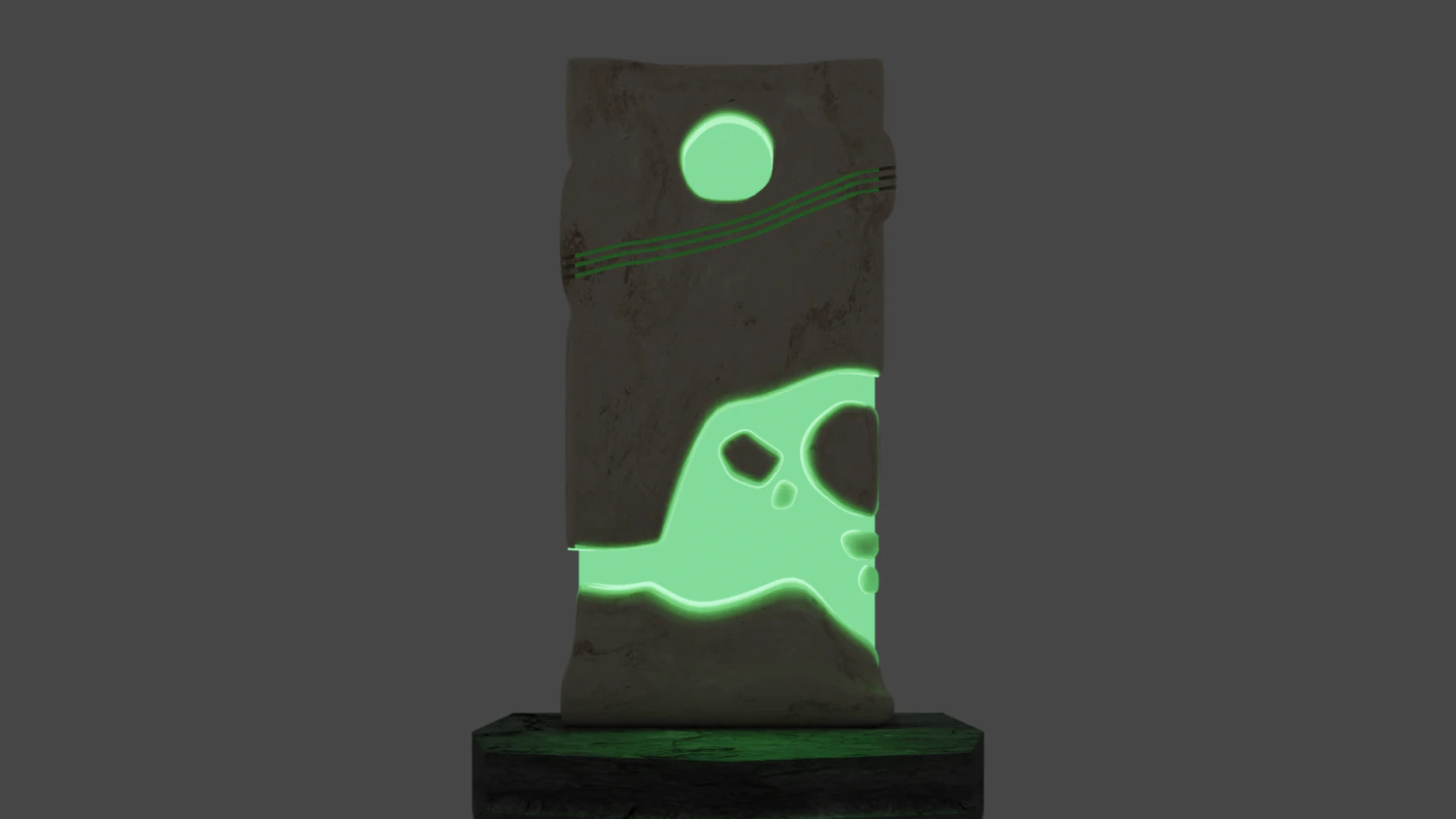 Ritual stone 3D Model .c4d .max .obj .3ds .fbx .stl .blend