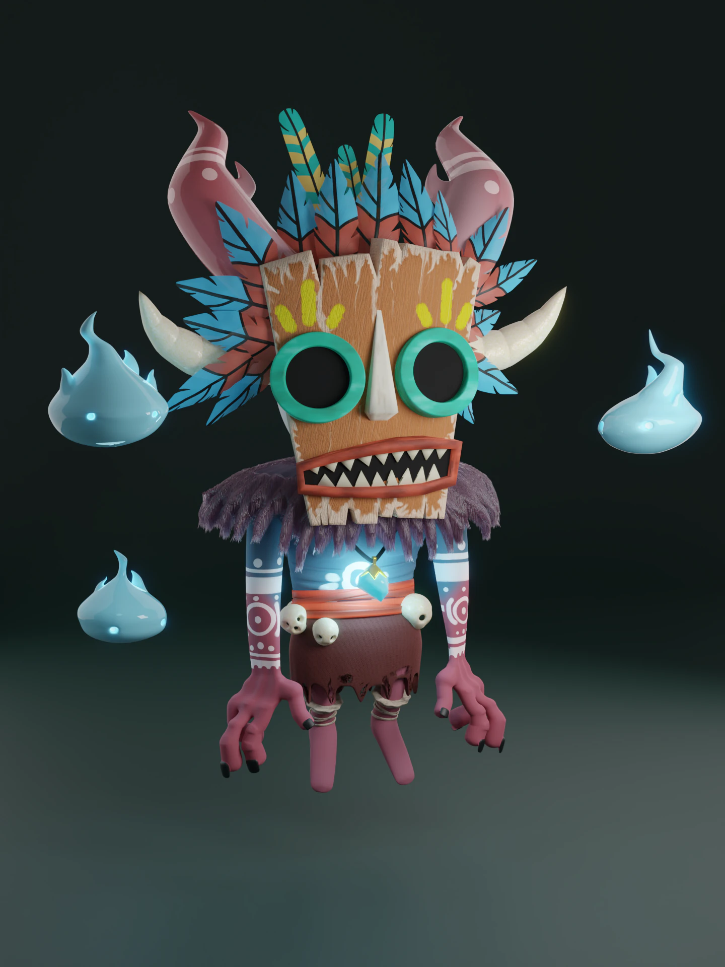 Shaman 3D Model .c4d .max .obj .3ds .fbx .stl .blend