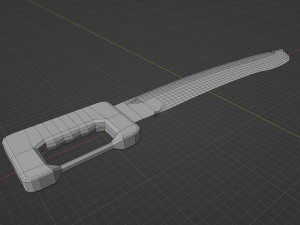 Game ready low poly sword 3D Model