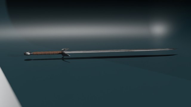 Game ready low poly sword Modèle 3D .c4d .max .obj .3ds .fbx .stl .blend 
