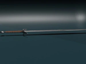 Pedang poli rendah siap dimainkan Model 3D