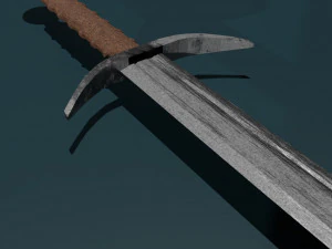 Game ready low poly sword 3D Model