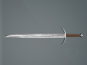 Game ready low poly sword Modèle 3D
