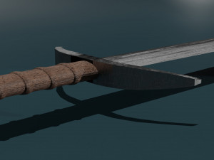 Game ready low poly sword Modèle 3D