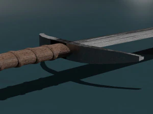 Game ready low poly sword 3D Model