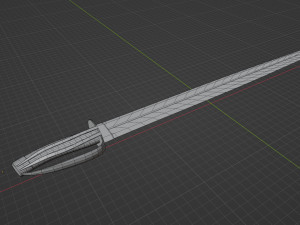 Game ready low poly sword 3D Модель