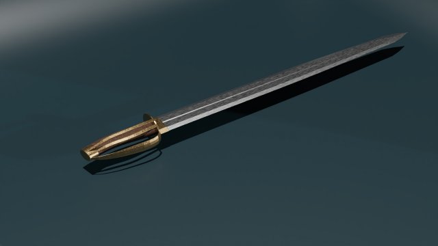 Game ready low poly sword 3D Модель .c4d .max .obj .3ds .fbx .stl .blend 