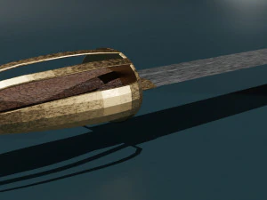 Game ready low poly sword 3D Model