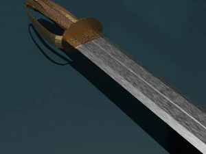 Game ready low poly sword 3D Model