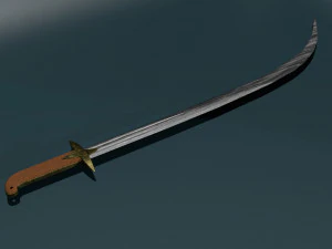 Game ready low poly sword 3D Model