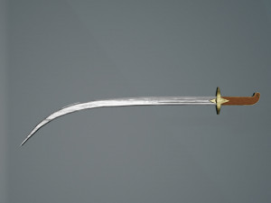 Game ready low poly sword Modèle 3D