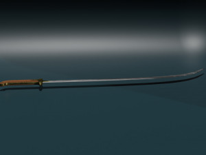 Game ready low poly sword Modèle 3D