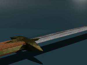 Game ready low poly sword Modèle 3D