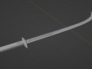 Game ready low poly sword Modèle 3D