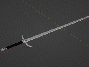 Game ready low poly sword 3D 모델
