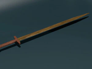 Pedang poli rendah siap dimainkan Model 3D