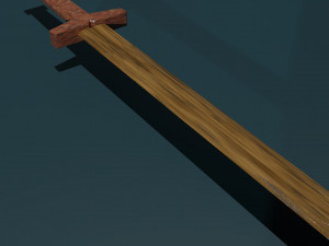 Game ready low poly sword 3D Model