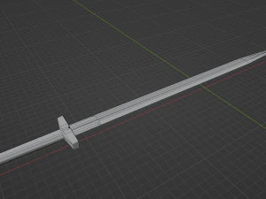 Game ready low poly sword 3D Model