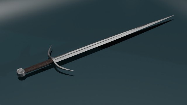 Game ready low poly sword Modèle 3D .c4d .max .obj .3ds .fbx .stl .blend 