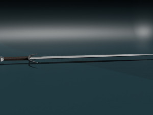 Game ready low poly sword Modèle 3D