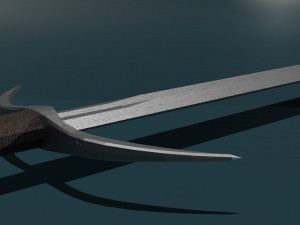 Game ready low poly sword Modèle 3D