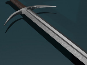 Game ready low poly sword Modèle 3D
