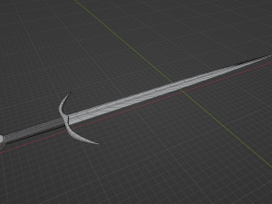 Game ready low poly sword Modèle 3D