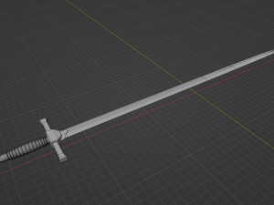 Game ready low poly sword 3D 모델