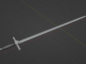 Game ready low poly sword 3D Model