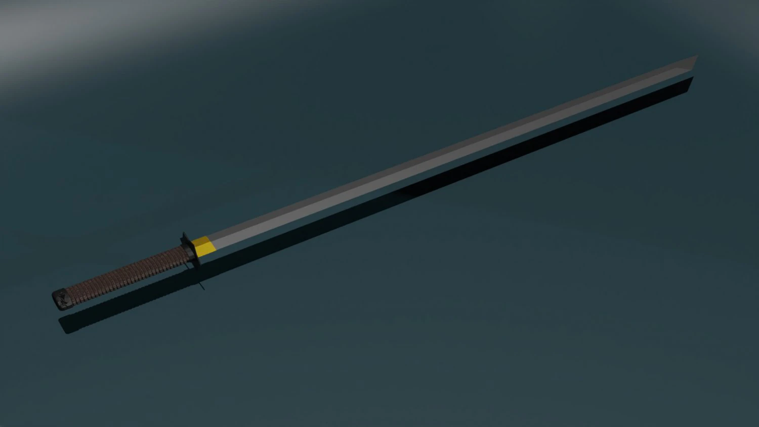 Game ready low poly sword katana 3D Model .c4d .max .obj .3ds .fbx .stl .blend 