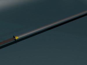 Game ready low poly sword katana 3D 模型