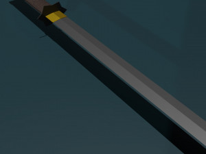 Game ready low poly sword katana 3D Model