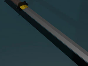 Game ready low poly sword katana 3D Model