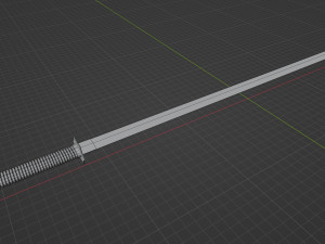 Game ready low poly sword katana 3D Model