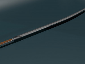 Game ready low poly sword yatagan Model 3D
