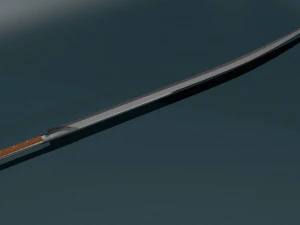 Oyuna hazır d&uuml;ş&uuml;k poli kılı&ccedil; yatağan 3D Model