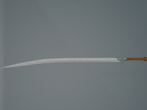Game ready low poly sword yatagan Model 3D