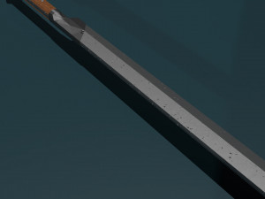 Game ready low poly sword yatagan Model 3D