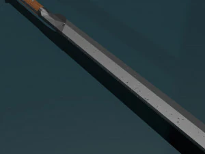 Game ready low poly sword yatagan 3D Model