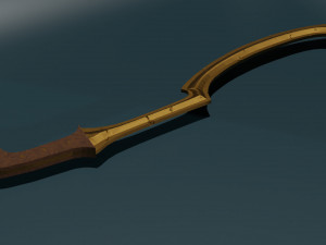Game ready low poly sword khopesh 3D 模型
