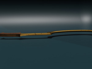 Game ready low poly sword khopesh 3D Model