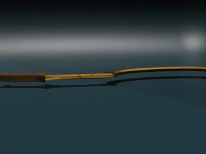 Game ready low poly sword khopesh 3D Model