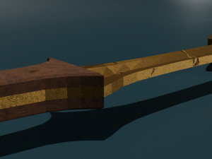 Game ready low poly sword khopesh 3D Model