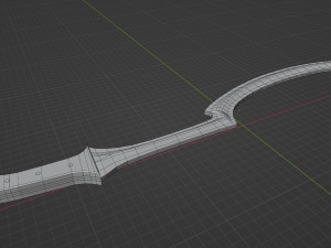 Game ready low poly sword khopesh 3D Model